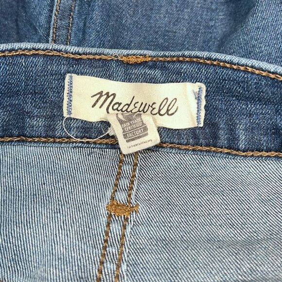 Madewell 10” High Rise Skinny Button Front Jeans Raw hem Womens Sz 26 - Picture 11 of 11